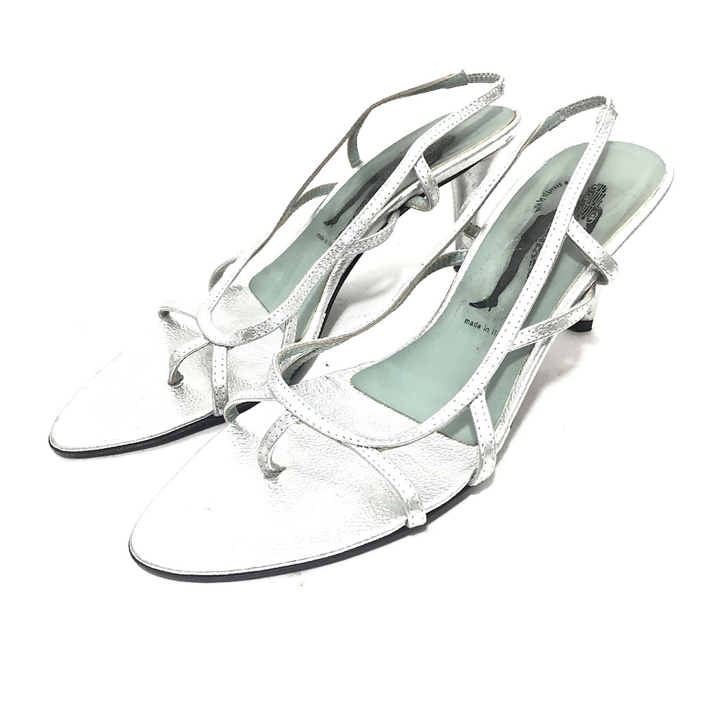 Belle by Sigerson Morrison Silver Leather Heels
